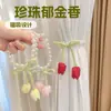 Novos Prendedores de Cortina com Fechos Magnéticos de Pérola, Cordas Prendedoras de Cortina Voil Tulipa, Acessórios Criativos para Decoração de Cortinas, Cordas para Recolher Cortinas