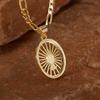 Collar de Cobre de Moda Nicho Transfronterizo de AliExpress para Mujer Diseño Creativo Sentido Diamante Completo Hueco Virgen María Cadena Clavícula