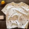 Camisetas de Verano 2026 para Niños, Manga Corta, Estampado Completo de Estrellas, para Niños Pequeños y Medianos, Camisetas Casuales Versátiles para Bebés, Estilo Delgado