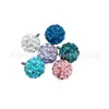Aretes Redondos Shambala de Aleación de Titanio G23 con Diamantes Completos, Tornillo Interno, Labret con Base Plana, Clavos para Cartílago de la Oreja con Diamantes, Joyería para Piercings