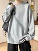 Sudadera negra con cremallera y cuello redondo para hombre, estilo americano de otoño, capa interior de manga larga para adolescentes, nueva tendencia 2026, top holgado