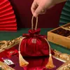 Bolsa de Doces para Casamento Cordão Bolso com Aba Calça Tecido de Seda Bolsa Bolsa de Mensageiro para Casamento Caixa de Doces para Casamento Caixa Vazia Embalagem Caixa de Presente Caixa de Doces