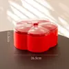 [Procesamiento Personalizado] Charola de Frutas Secas para Año Nuevo, Uso Doméstico, Caja de Frutos Secos para Mesa de Café de Sala, Caja de Dulces de Boda con Compartimentos Múltiples