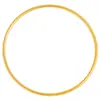 Pulsera de Banda Plana Ultra Delgada de 2 mm Color Oro Arena Mate Premium con Fuerte Retención del Color, Acabado Pulido Estilo Antiguo