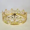 Coroa de Rei e Rainha Vazada em Ferro Forjado, Tiara Infantil de Novo Padrão, Confeitaria, Decoração de Flores, Decoração de Casamento