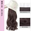 Chapéu Peruca Peça Única Chapéu Fashion Cabelo Longo Cacheado Chapéu de Pescador Cinto Feminino Cabelo Falso Verão Feminino Celebridade da Internet Capuz Completo