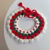 Collares Tejidos de Hilo de Mascota de Colores, Baberos para Gato, Bufandas para Cuello de Abeja, Baberos para Perro, Accesorios Lindos