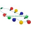 Cool Lyster ornamento de Natal 9LED colorido bola luz corda feriado flash brinquedo cross-border colar luminoso especial