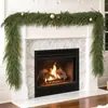 Produtos Transfronteiriços Incluem Decorações de Mesa, Enfeites de Escada, Enfeites de Porta de Pinheiro de Natal de Rattan Pe com Material de Toque Suave