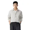 Camisa de Lino Transpirable para Hombre, Manga Larga Primavera Alta Gama Casual Camisa Chaqueta, Estilo Nuevo 2026 Top