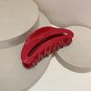 Pinza Grande de Acetato Blanco y Rojo de Alto Nivel, Temperamento Retro, Belleza Atmosférica, Pinza para el Cabello de la Parte Posterior de la Cabeza