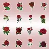 60 adesivos não repetem plantas românticas rosas vermelhas deslumbrantes adesivos para material de colagem concha de celular decorativa caneca