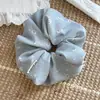 Scrunchie Floral Fresco e Simples para Mulheres, Acessório de Cabelo de Luxo, Elástico para Coque, Versátil para o Dia a Dia, Faixa de Cabelo Elástica, Ornamento de Cabelo