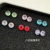 Arete de clavo para oreja de rosa de 6 mm de ocho lados, clavo para hueso de la oreja, clavo para la oreja, varilla de 0.8/1.2 mm de grosor, redondo, tipo pastel, titanio libre, dulce