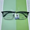 Gafas Coreanas para Hombre de Cara Grande con Cejas de TR w8011 Gafas Retro para Hombre de Media Montura de Titanio Puro Gafas de Titanio para Miopía
