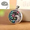 S999 Sterling Silver Phoenix ameixa pingente vintage esmalte cloisonne outono e inverno suéter corrente feminino longo colar pingente