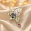 Broche Animal Inseto Abelha Borboleta Cravejado com Diamantes Venda Quente Transfronteiriça para Mulheres, Broches Coloridos Exclusivos de Alto Padrão Atacado
