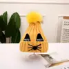 Gorro para Niños Otoño e Invierno Terciopelo Engrosado Cálido Bebé Bebé Masculino y Femenino Protección para Orejas Más Algodón Gorro de Lana Tejido para Niños