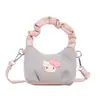 Bolso de Hombro Pequeño para Niña con Lazo Dulce y Lindo Bolso de Mano Fruncido Bolso Cruzado de Lunares Diseño de Nicho Bolso Casual