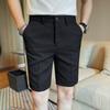 Agente Transfronterizo Pantalones de Vestir de Cinco Puntos para Hombre Pantalones Casuales Versión Coreana Pantalones Finos de Cinco Puntos Rectos Ajustados Pantalones de Waffle de Longitud Media