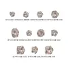 Decorações para unhas com strass em formato de ovo de pombo cúbico de zircônia sem fundo, deslumbrantes esferas de strass em formato de coração e quadrado com efeito de açúcar gelado para nail art