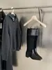 Botas de montaria femininas com salto grosso emagrecedor 2026 novas botas longas de cano alto over-the-knee com design plissado
