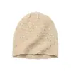 Gorro de Cachemir para Mujer, Gorro Cálido de Punto Waffle, Versátil Estilo Coreano, Gorro Caliente para Proteger las Orejas, Nuevo Modelo Otoño e Invierno