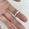 Anillos apilables con letras vintage para mujer, diseño geométrico, anillos abiertos sencillos y versátiles, anillos para el dedo índice con personalidad moderna.