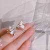 Pendientes de elfo mariposa capullo roto plata perla clip para cartílago del oído diseño de nicho de alta gama para mujer Super hada