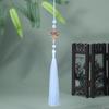 Colgante de Abanico Dorado con Borla de Pedrería Colorida Adorno Pequeño Nuevo Estilo Chino Estilo Antiguo Hanfu Cheongsam Decoración de Coche Accesorios para Ropa Bolsos