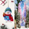 Adornos de muñeco de nieve navideño transfronterizos con forma de muñeco lindo, decoraciones navideñas, colgantes acrílicos planos, adornos para coche