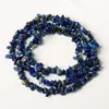 Grava de Cristal Rosa Natural Cadena Larga de 80 cm de Largo Piedra Desmagnetizada Piedra Cruda Pulsera Larga Aleatoria Accesorios para Joyería DIY