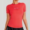 Roupas Fitness Amigáveis à Pele, Sensação de Pele Nu para Mulheres, Finas e Respiráveis, Gola Redonda, Mangas Raglan, Camiseta Esportiva para Corrida, Corte Justo, Roupa de Yoga da Moda