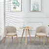 Conjunto de mesa de jantar e cadeiras de madeira maciça de imitação nórdica, mesa redonda criativa de lazer minimalista moderna para apartamentos pequenos, cadeiras para cafeteria