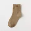 Calcetines para Mujer ins de Moda Tobilleros de Boca Baja Invisibles Oso Lindo Estilo Japonés Color Sólido Algodón Calcetines de Longitud Media Calcetines Cortos Finos para Mujer
