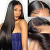 Peruca de renda frontal para moda europeia e americana transfronteiriça da Amazon, cor piano, cabelo longo e liso, peruca de renda frontal, cobertura total da cabeça