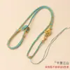 Cordón de Nudo Datura Colgante de Alta Gama Cuerda de Colgante Tejida a Mano Pura Oro Jade Colgante de Jade Cuerda de Collar Ajustable Venta al por Mayor