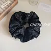 Goma para el pelo de cuatro capas Maillard Serie Otoño Oscuro con Bordes Dobladillos para Peinados de Moño, Accesorio de Goma para el Pelo Versátil y a la Moda