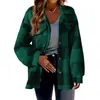 Ropa de Mujer Transfronteriza 2026 Nueva Amazon Otoño/Invierno Chaqueta de Cuadros de Lana de Cordero con Bolsillos Botón Abrigo de Felpa
