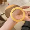 Pulsera Redonda de Jade Afgano Natural Naranja Topacio para Mujer Blanca Versátil Pulsera de Jade para Pasatiempo