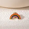 Insignia Metálica Arcoíris de Esmalte de Aleación Creativa, Broche Lindo y Único, Accesorio para Ropa, Pin, Medalla de Dibujos Animados Linda