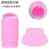Juego completo de sellos de silicona para uñas, herramienta de transferencia de arte de uñas con impresión de doble cabezal, raspador de sello transparente para uñas francesas