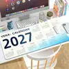 Calendario 2027, alfombrilla de ratón de gran tamaño, alfombrilla de escritorio para teclado de oficina de Año Nuevo, regalo promocional, hecha a medida según tu diseño, directo del fabricante