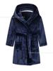 Bata de Noche con Capucha para Niños Franela Niños y Niñas Pijama de Terciopelo Coral Otoño e Invierno Todo el Año Bata de Baño Manga Larga Estilo Lindo