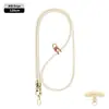 Cordón de alta gama para teléfono móvil 6MM resistente para colgar en el cuello ajustable para exteriores anti-pérdida cuerda trenzada para muñeca delicada oro