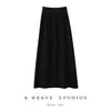 Falda midi de punto estilo suave de cachemira para mujer Otoño/Invierno 2026 línea A recta color liso cintura elástica falda suave y lisa de longitud media