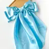 Pinza para el pelo con lazo de satén popular transfronterizo, pinza de resorte grande, color sólido, para la parte posterior de la cabeza, accesorios para el cabello para mujer