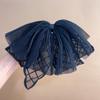 Pinza para el Cabello de Encaje Grande Blanca y Negra Súper Elegante Estilo Japonés y Coreano Nuevo Estilo de Celebridad de Internet Pinza Superior para la Parte Posterior de la Cabeza Accesorios para el Cabello Boutique