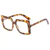Gafas Retro Europeas y Americanas Negras Lisas de Montura Cuadrada Grande para Mujeres con Rostros Redondos, Efecto Adelgazante, Se Pueden Adaptar con Lentes Graduadas, Montura de Gafas Anti Luz Azul