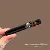2026 Nuevo Estilo Pinza para el Cabello Estilo Bosque Cereza Negra para Mujer, Flequillo Frontal y Pinza Lateral, Lujo Ligero con Pedrería y Brillo Deslumbrante